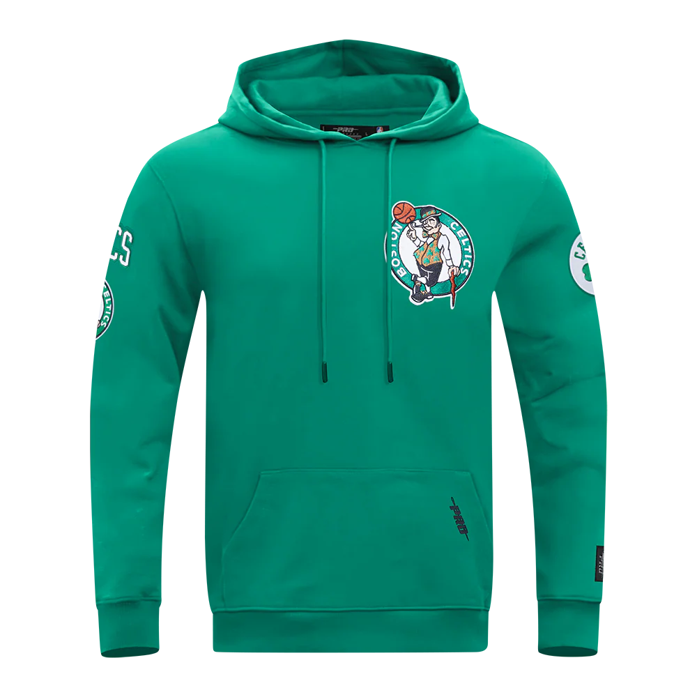NBA BOSTON CELTICS CLASSIC CHENILLE MEN'S PO HOODIE (GREEN)