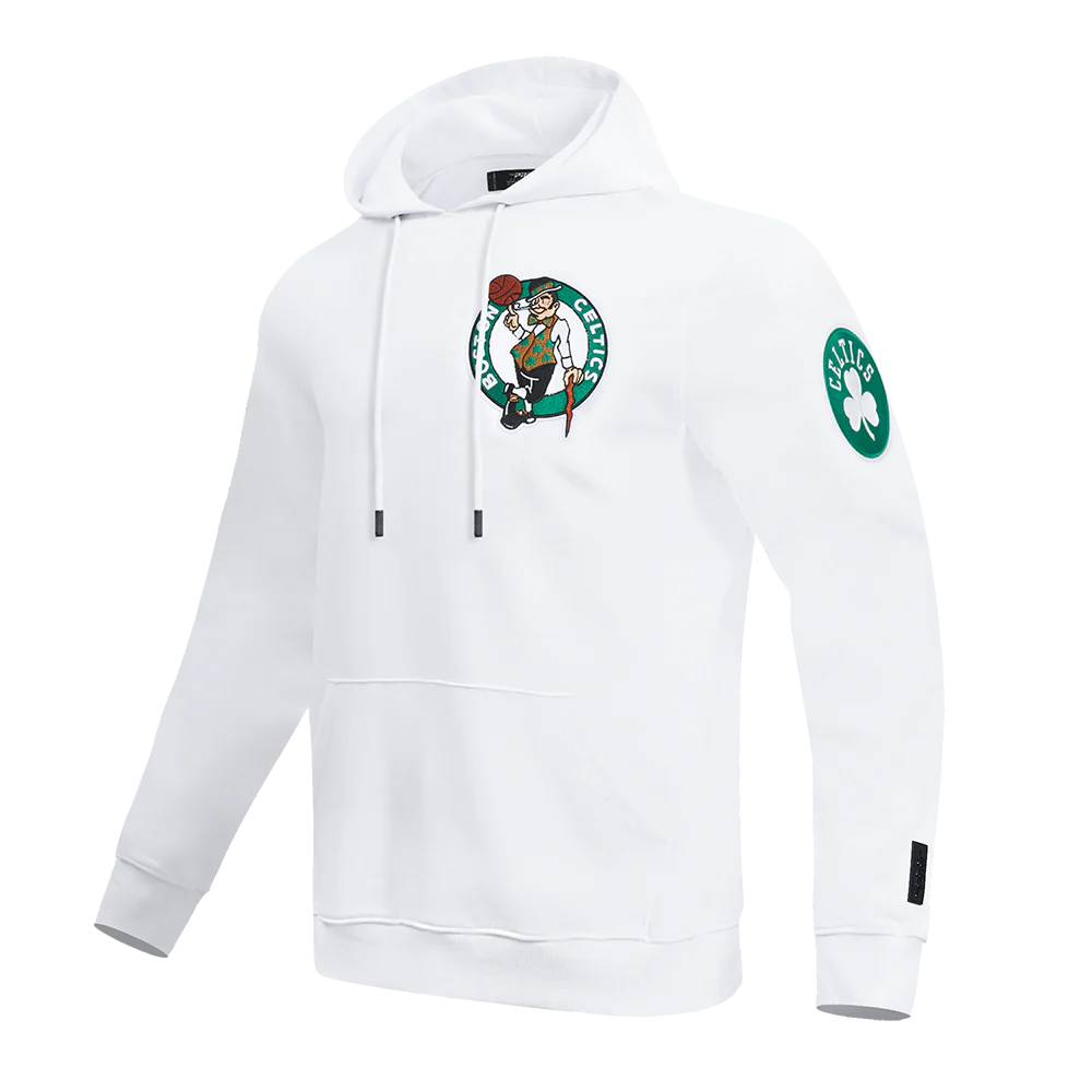 NBA BOSTON CELTICS CLASSIC CHENILLE MEN'S PULLOVER HOODIE (WHITE) - Image 2
