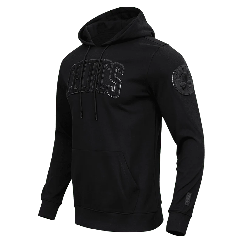 NBA BOSTON CELTICS TRIPLE BLACK LOGO HOODIE (TRIPLE BLACK) - Image 2