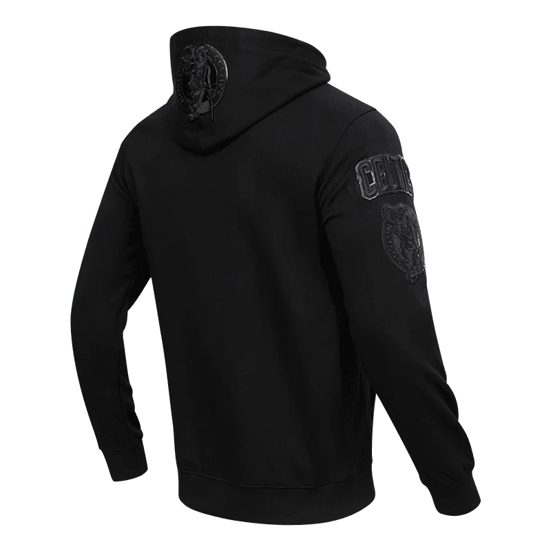 NBA BOSTON CELTICS TRIPLE BLACK LOGO HOODIE (TRIPLE BLACK) - Image 3