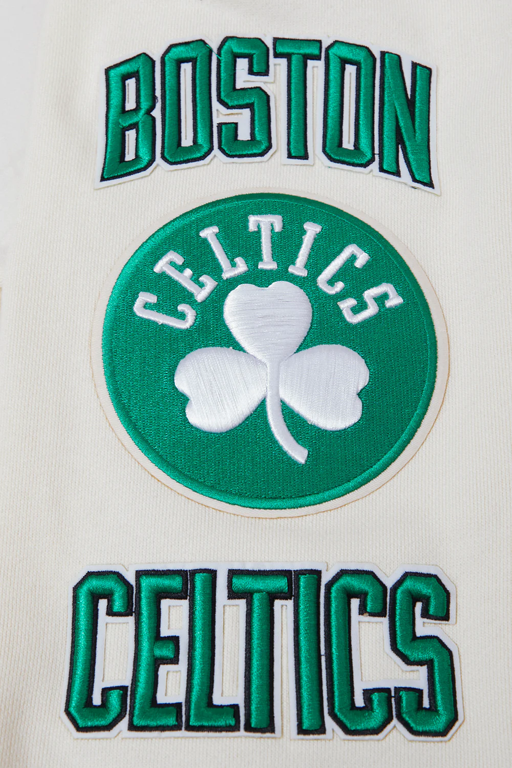 NBA BOSTON CELTICS RETRO CLASSIC MEN'S PULLOVER HOODIE (EGGSHELL/KELLY GREEN) - Image 6