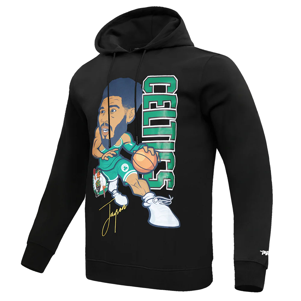 NBA BOSTON CELTICS JAYSON TATUM #0 DRIVE FLEECE PULLOVER HOODIE (BLACK) - Image 2