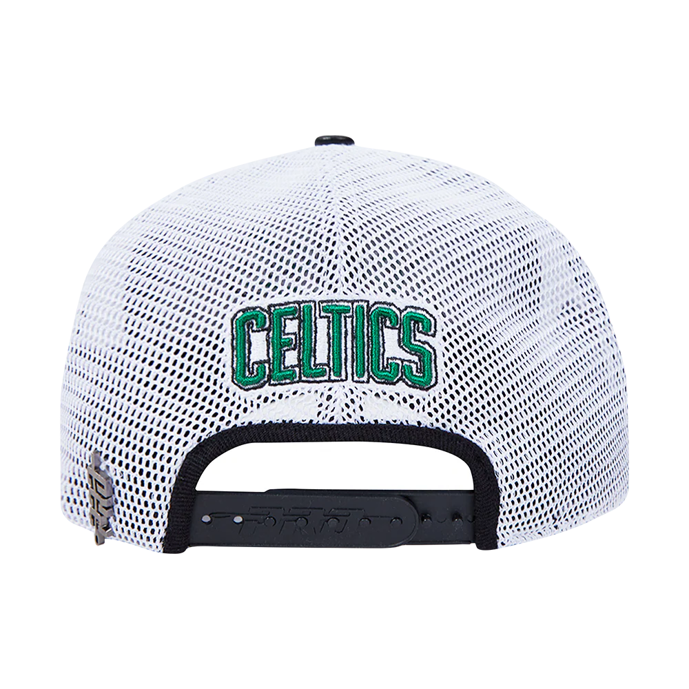 NBA BOSTON CELTICS SCRIPT TAIL TRUCKER HAT (BLACK) - Image 7