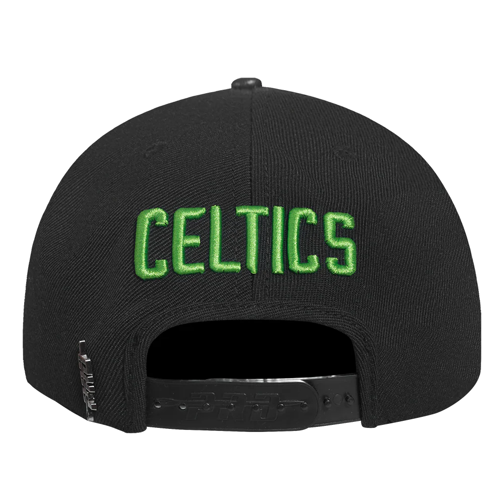 NBA BOSTON CELTICS CITY EDITION 24-25 PINCH FRONT SNAPBACK HAT (BLACK) - Image 4