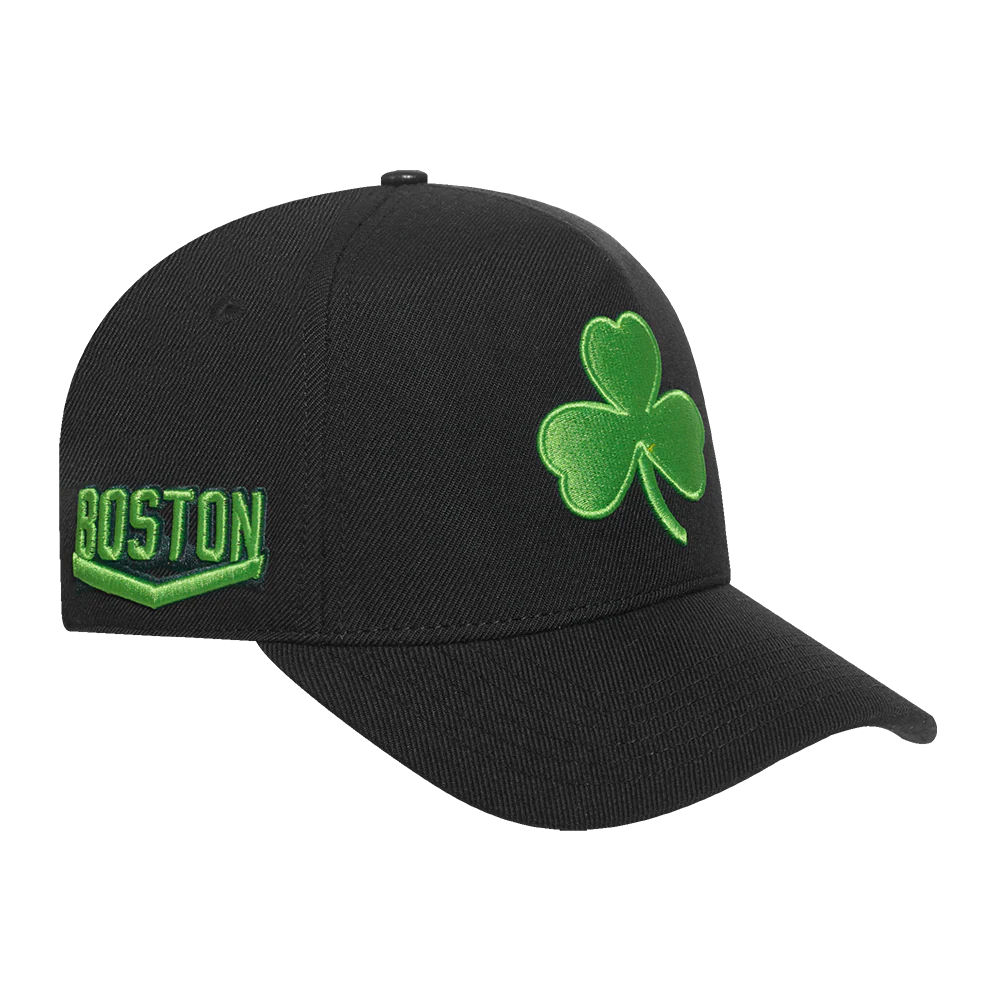 NBA BOSTON CELTICS CITY EDITION 24-25 PINCH FRONT SNAPBACK HAT (BLACK) - Image 5