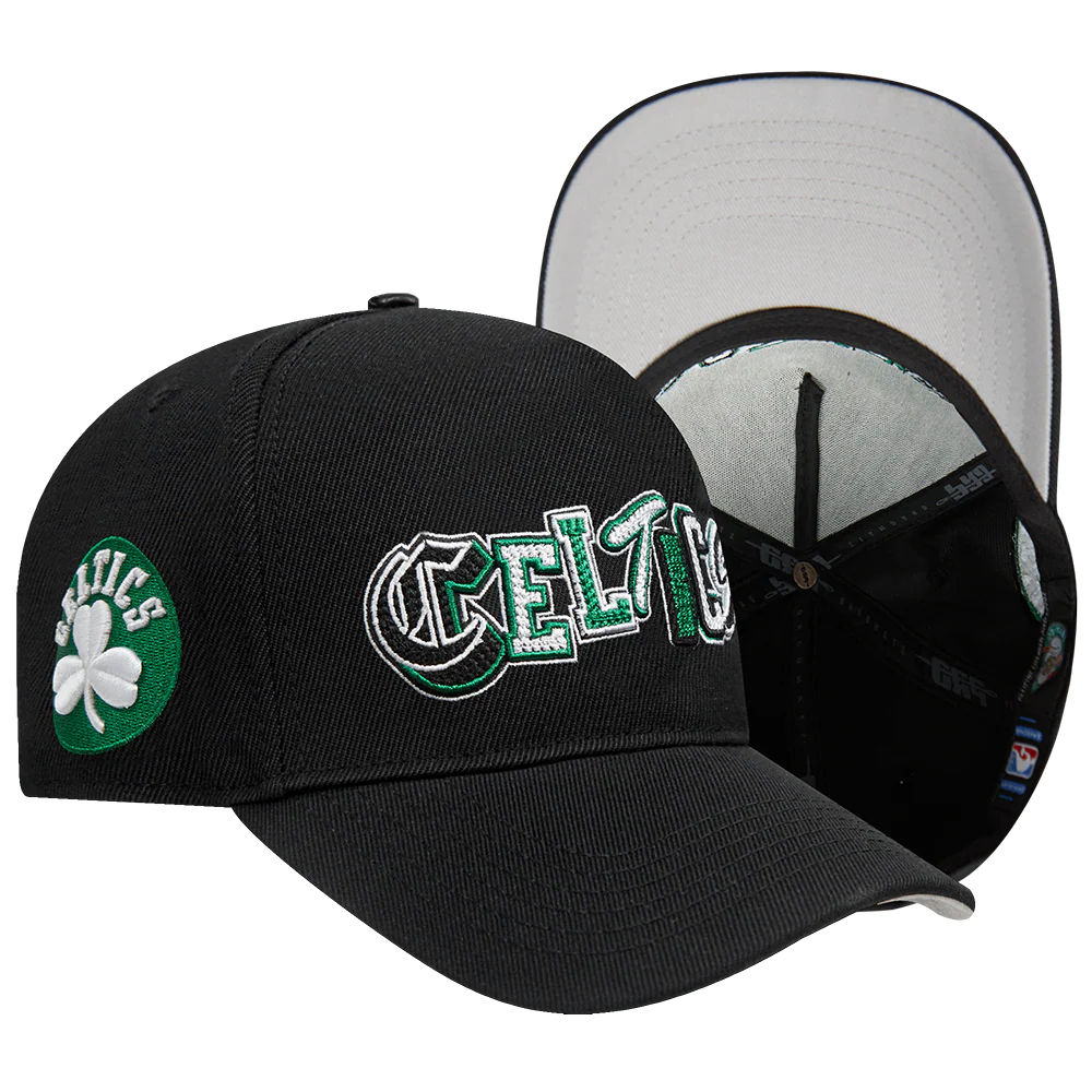 NBA BOSTON CELTICS CITY RANSOM WOOL BLEND PRO PINCH SNAPBACK (BLACK) - Image 7