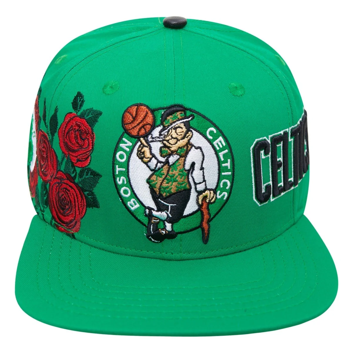 NBA BOSTON CELTICS ROSES UNISEX SNAPBACK HAT (GREEN) - Image 6