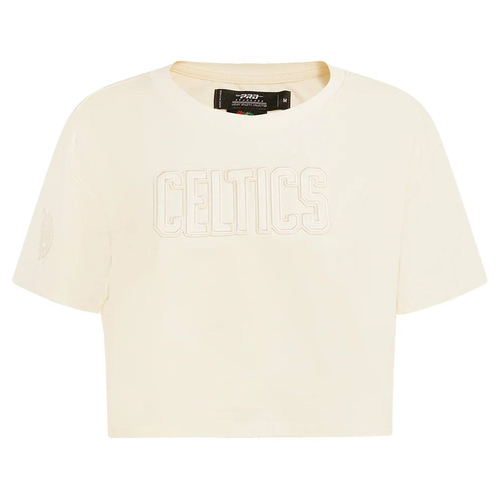 NBA BOSTON CELTICS NEUTRAL WOMEN'S BOXY TEE (EGGSHELL)