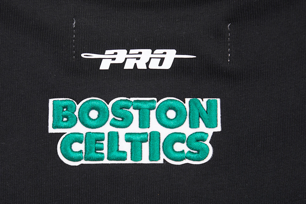 NBA BOSTON CELTICS SCRIPT TAIL WOMEN'S BOYFRIEND TEE (BLACK) - Image 5
