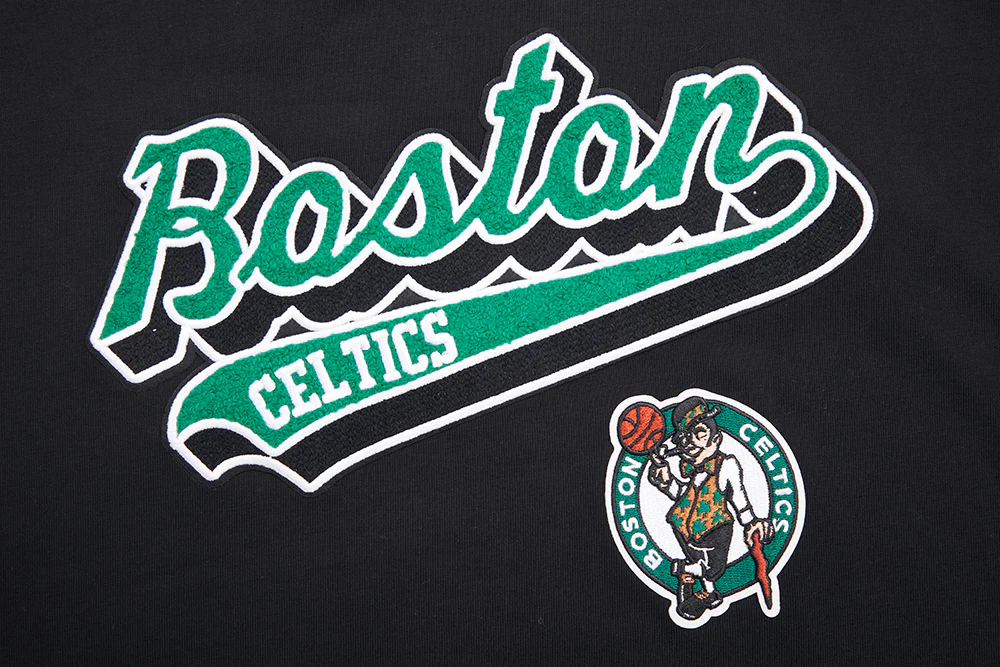 NBA BOSTON CELTICS SCRIPT TAIL WOMEN'S BOYFRIEND TEE (BLACK) - Image 6