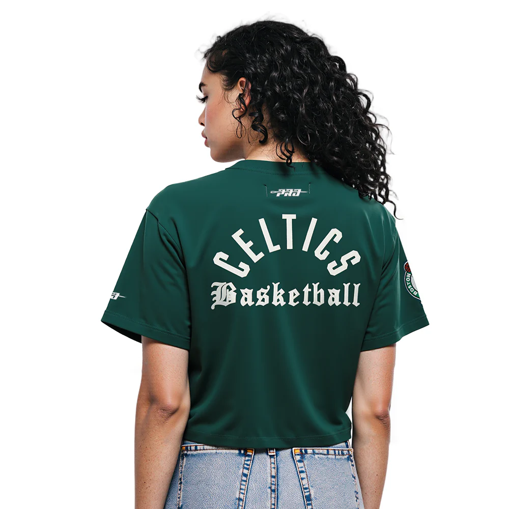 BOSTON CELTICS MODERN ORIGINALS WOMEN'S SJ BOXY TEE (FOREST GREEN) - Image 2
