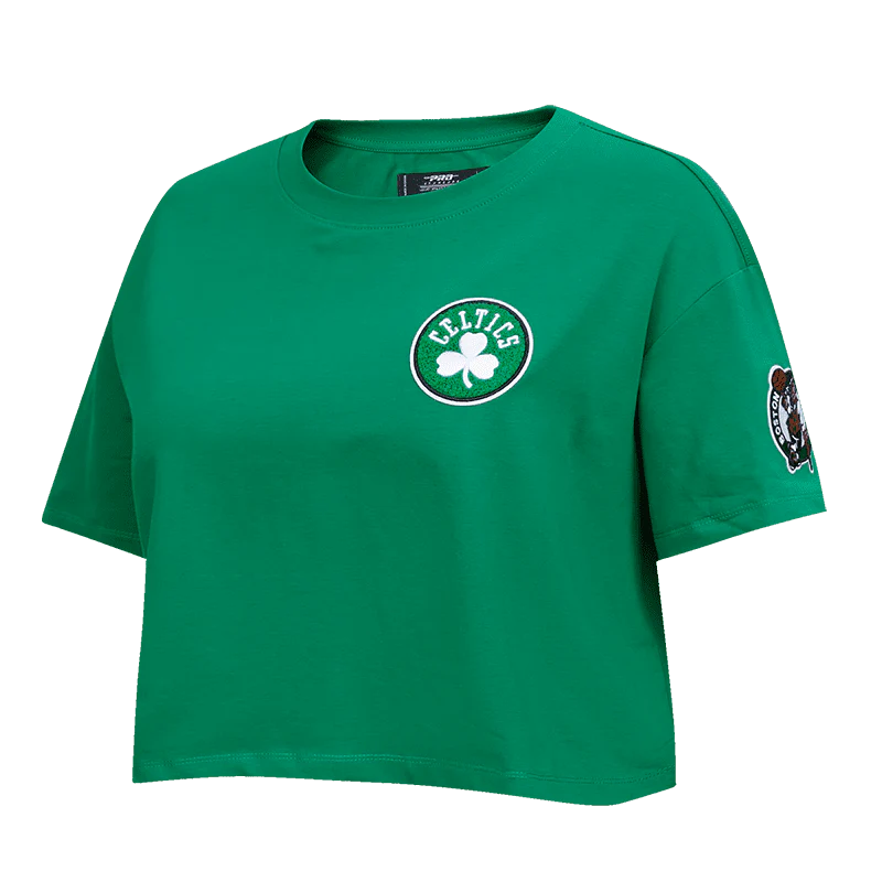 NBA BOSTON CELTICS CLASSIC WOMEN'S BOXY TEE (KELLY GREEN) - Image 4