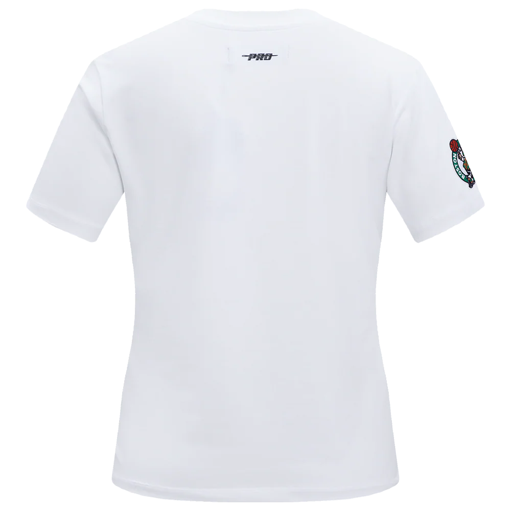 NBA BOSTON CELTICS CLASSIC SHORT SLEEVE WOMEN'S SLIM FIT TEE (WHITE) - Image 3