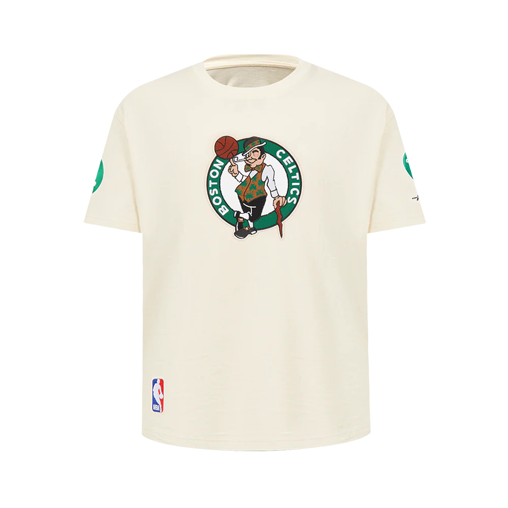 NBA BOSTON CELTICS RETRO CLASSIC BIG BOY'S SS TEE (EGGSHELL)