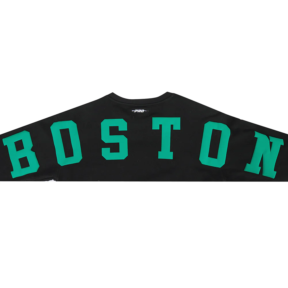 NBA BOSTON CELTICS WINGSPAN BIG BOY'S DROP SHOULDER FLC CREWNECK (BLACK) - Image 5