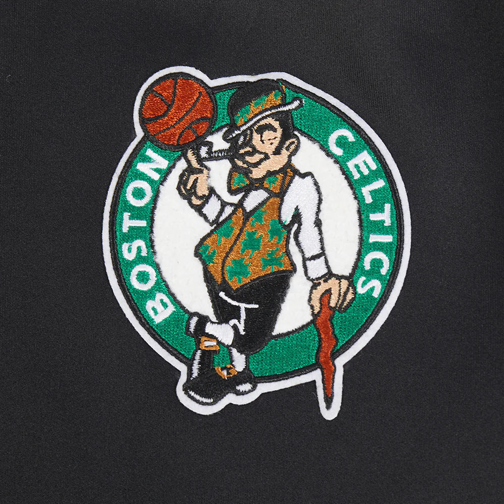 NBA BOSTON CELTICS CLASSIC BIG BOY'S TRACK JACKET (BLACK) - Image 5