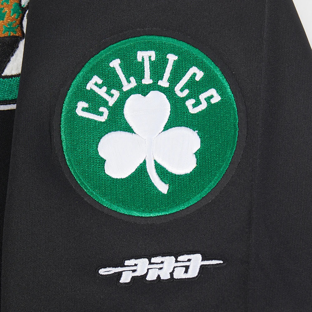 NBA BOSTON CELTICS CLASSIC BIG BOY'S TRACK JACKET (BLACK) - Image 7