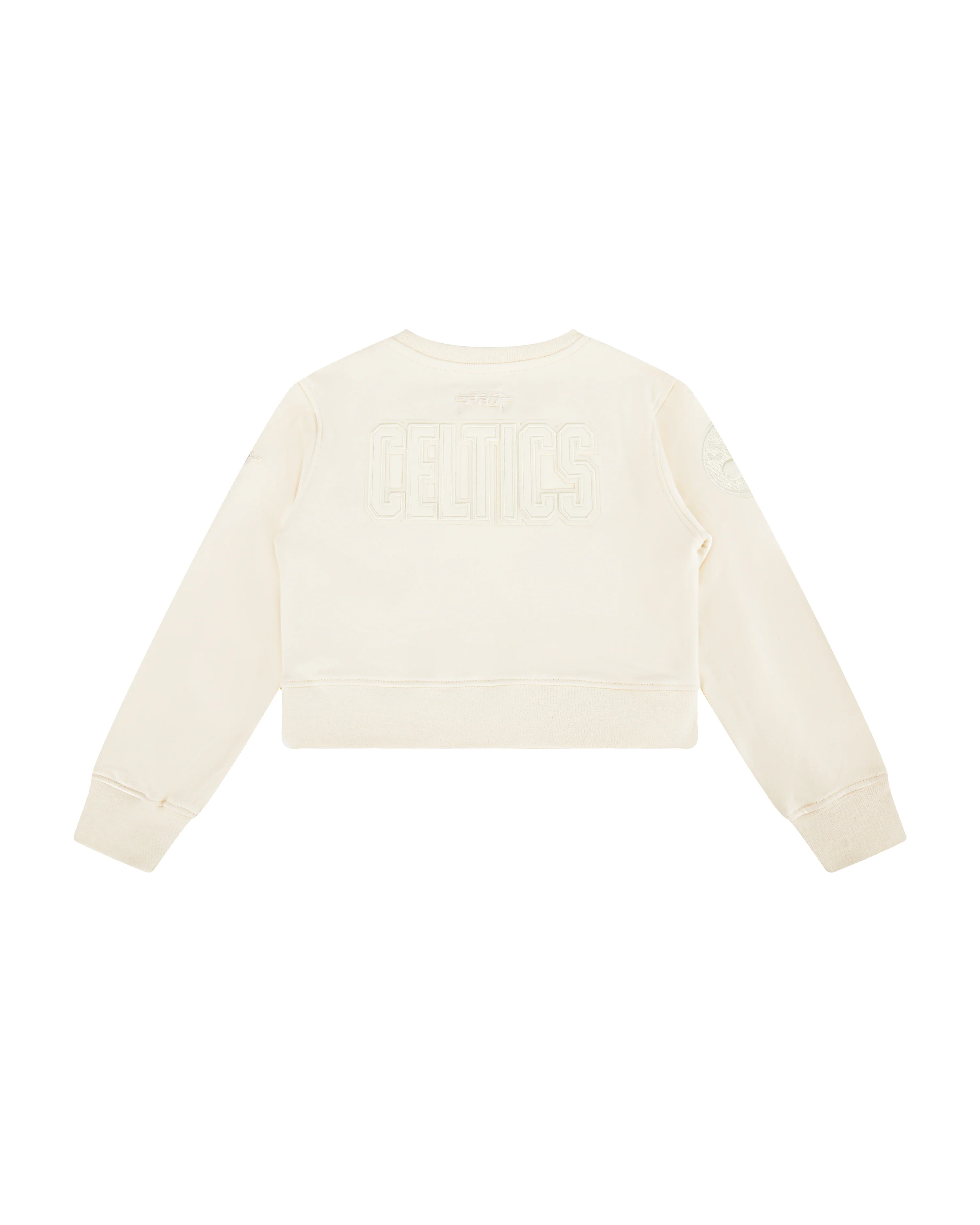 NBA BOSTON CELTICS NEUTRAL BIG GIRLS FLEECE CREWNECK (EGGSHELL) - Image 2