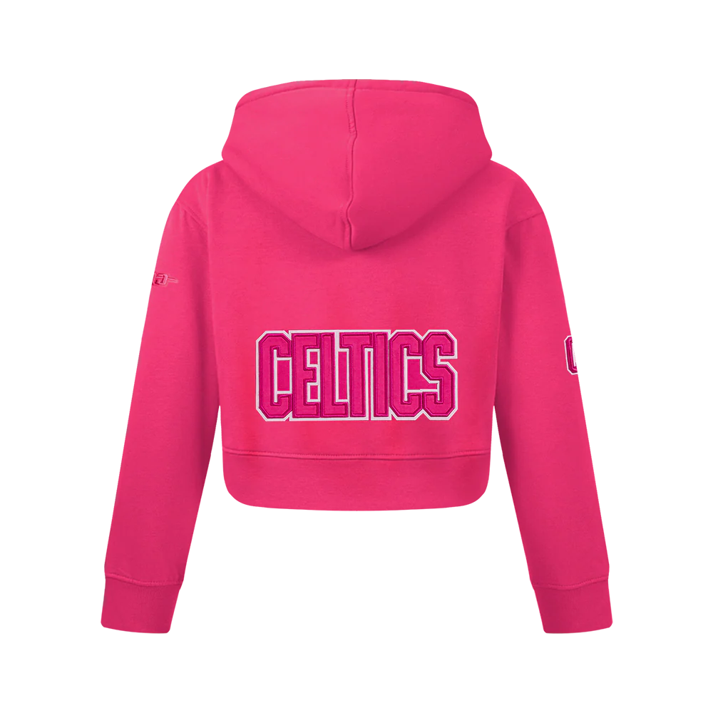 NBA BOSTON CELTICS TRIPLE PINK BIG GIRLS FLC PO HOODIE (BEETROOT PURPLE) - Image 3