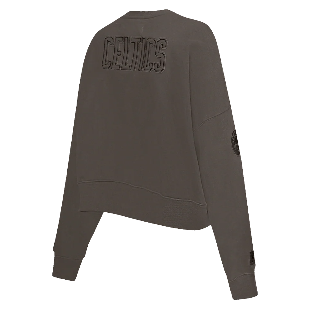 NBA BOSTON CELTICS NEUTRAL FLEECE CREWNECK (DARK TAUPE) - Image 3