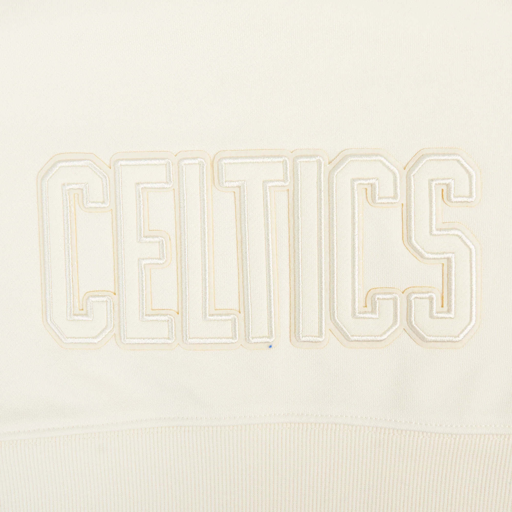 NBA BOSTON CELTICS NEUTRAL WOMEN'S CROPPED PULLOVER HOODIE (EGGSHELL) - Image 6