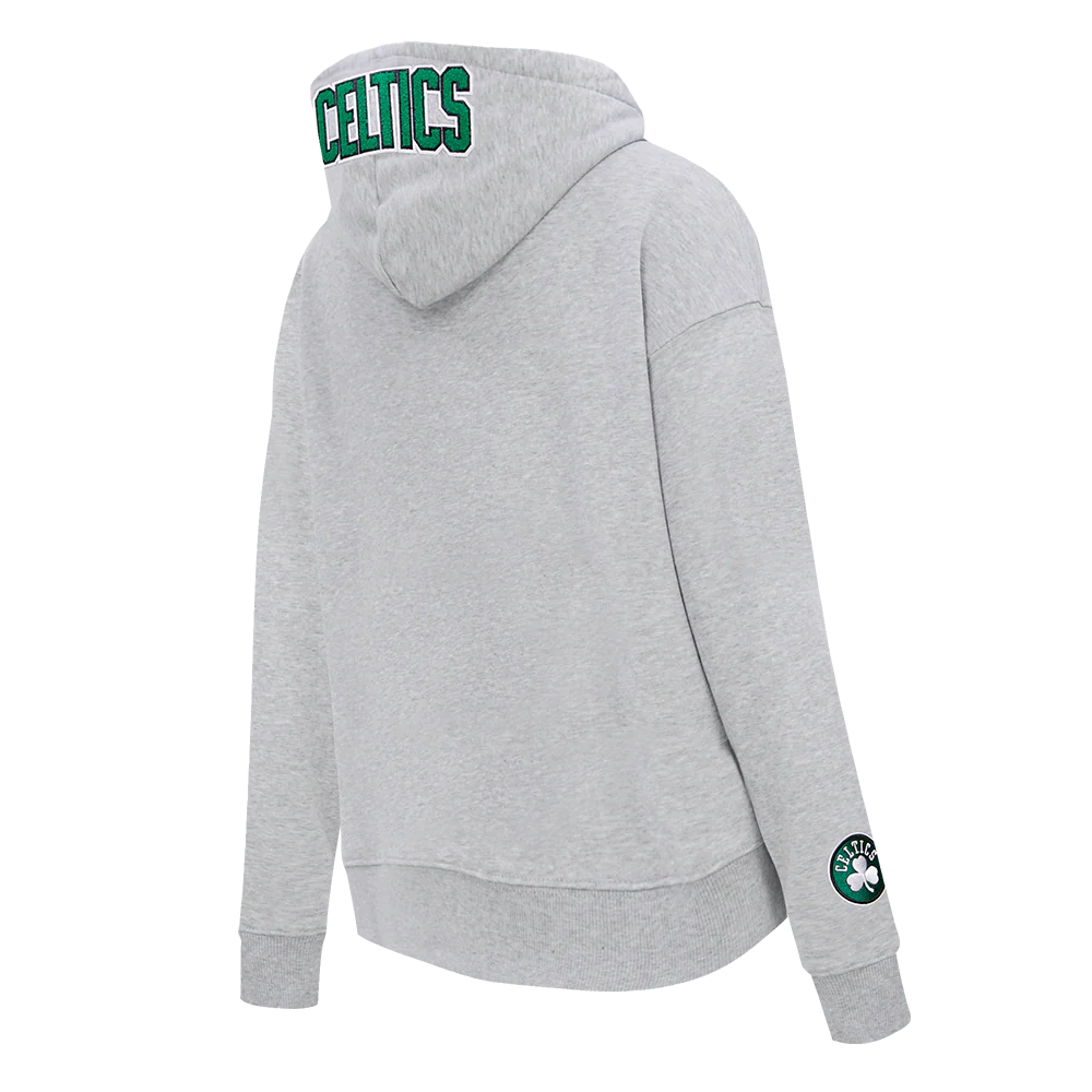 NBA BOSTON CELTICS CLASSIC WOMEN'S PULLOVER HOODIE (HEATHER GREY) - Image 3