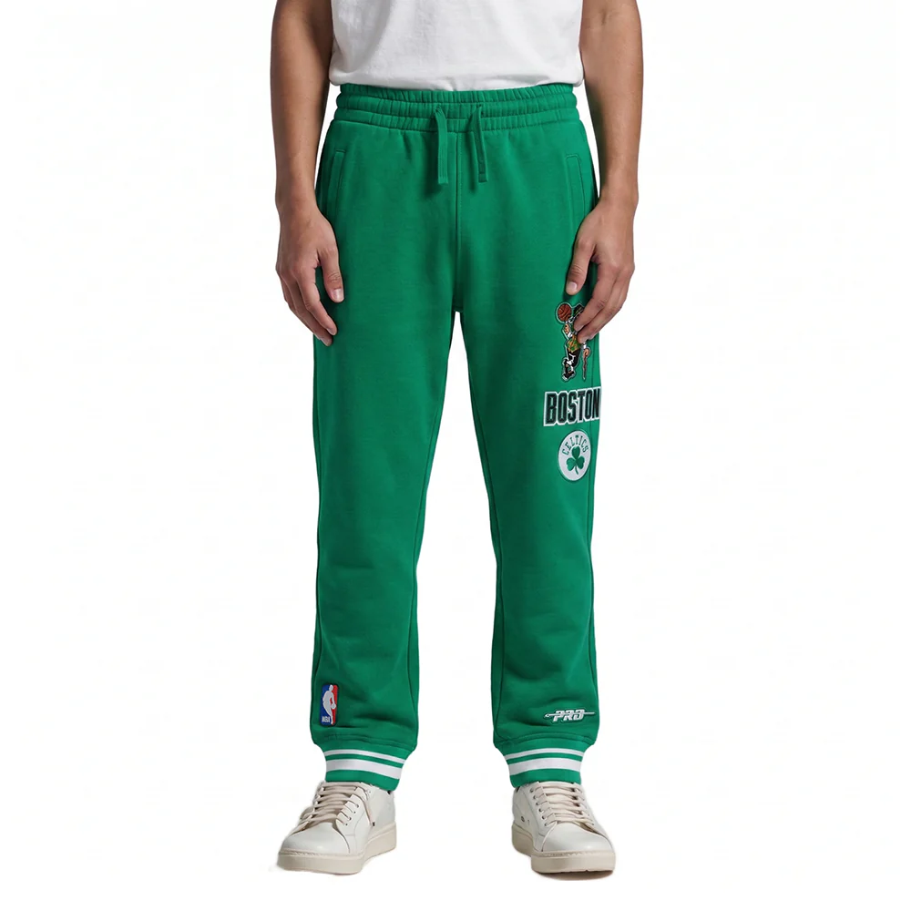 NBA BOSTON CELTICS RETRO CLASSIC LITTLE BOYS RIB FLEECE SWEATPANT (KELLY GREEN)