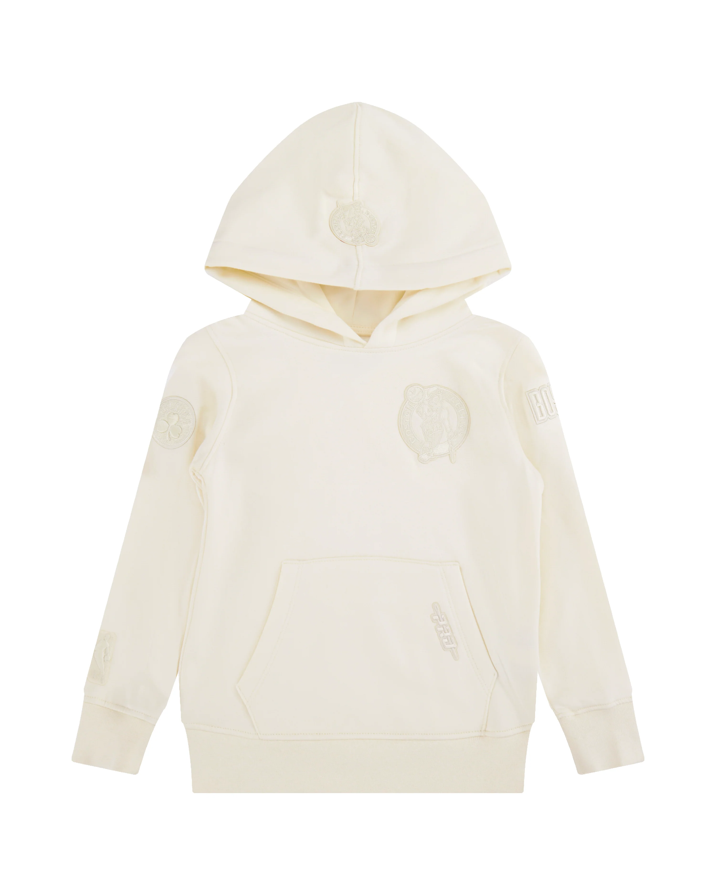 NBA BOSTON CELTICS NEUTRAL LITTLE BOYS FLEECE PULLOVER HOODIE (EGGSHELL) - Image 3