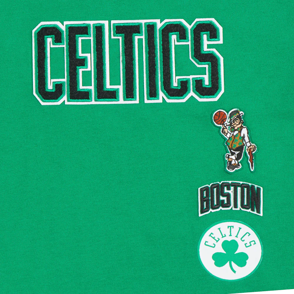 NBA BOSTON CELTICS RETRO CLASSIC LITTLE GIRLS SHORT SLEEVE BOXY TEE (KELLY GREEN) - Image 5