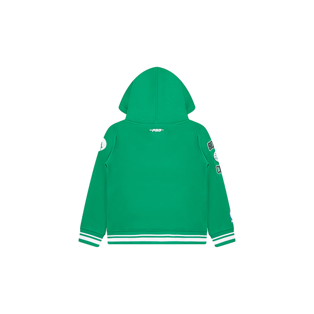 NBA BOSTON CELTICS RETRO CLASSIC TODDLER BOYS RIB FLEECE PULLOVER HOODIE (KELLY GREEN) - Image 4