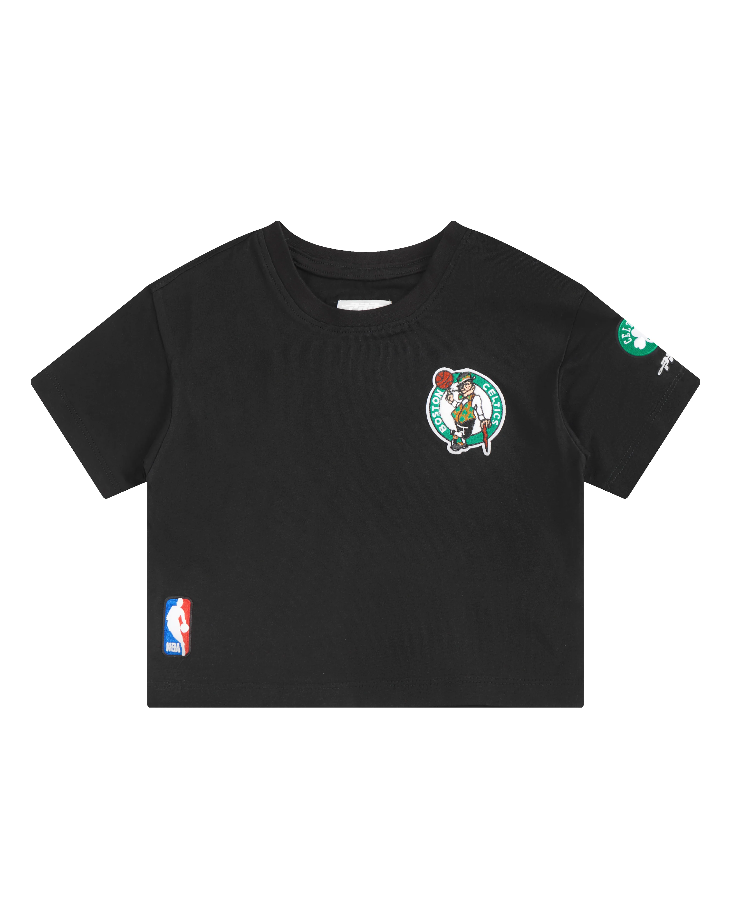 NBA BOSTON CELTICS CLASSIC TODDLER GIRLS SHORT SLEEVE BOXY TEE (BLACK) - Image 3