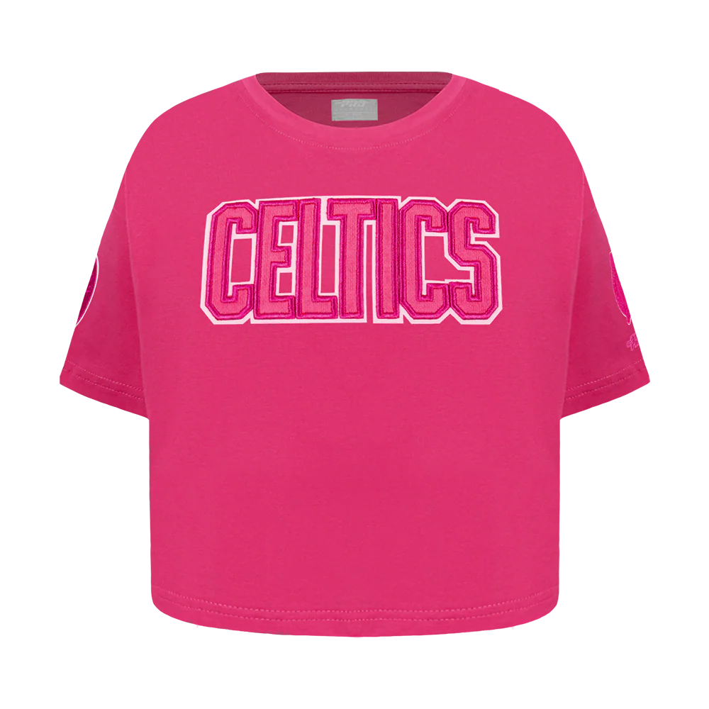NBA BOSTON CELTICS TRIPLE PINK TODDLER GIRLS SHORT SLEEVE BOXY TEE (BEETROOT PURPLE)