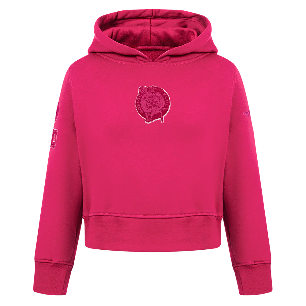 NBA BOSTON CELTICS TRIPLE PINK TODDLER GIRL'S FLC PO HOODIE (BEETROOT PURPLE)