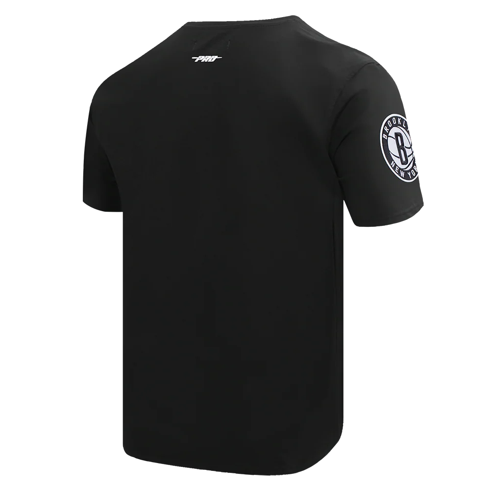 NBA BROOKLYN NETS SCRIPT TAIL MEN'S TEE (BLACK) - Image 3