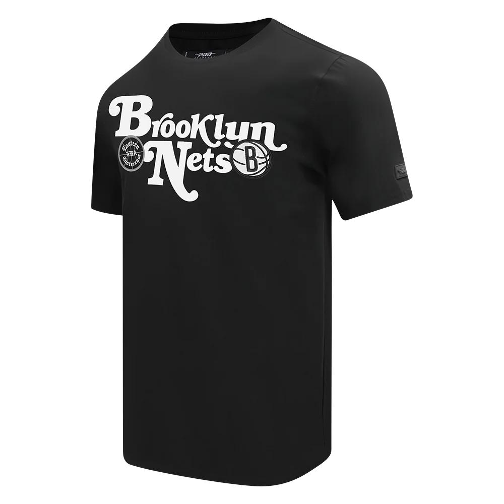 NBA BROOKLYN NETS SOUVENIR MEN'S SINGLE JERSEY TEE (BLACK) - Image 6