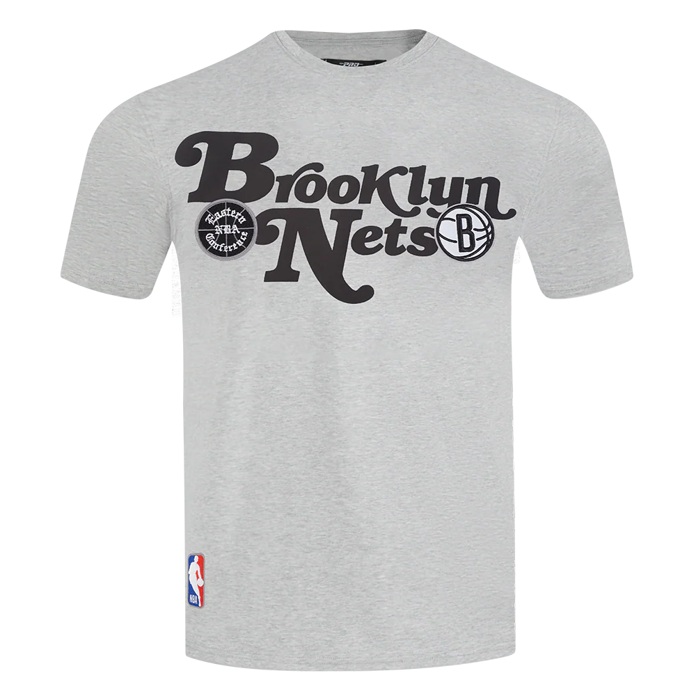 NBA BROOKLYN NETS SOUVENIR MEN'S SINGLE JERSEY TEE (HEATHER GREY) - Image 5