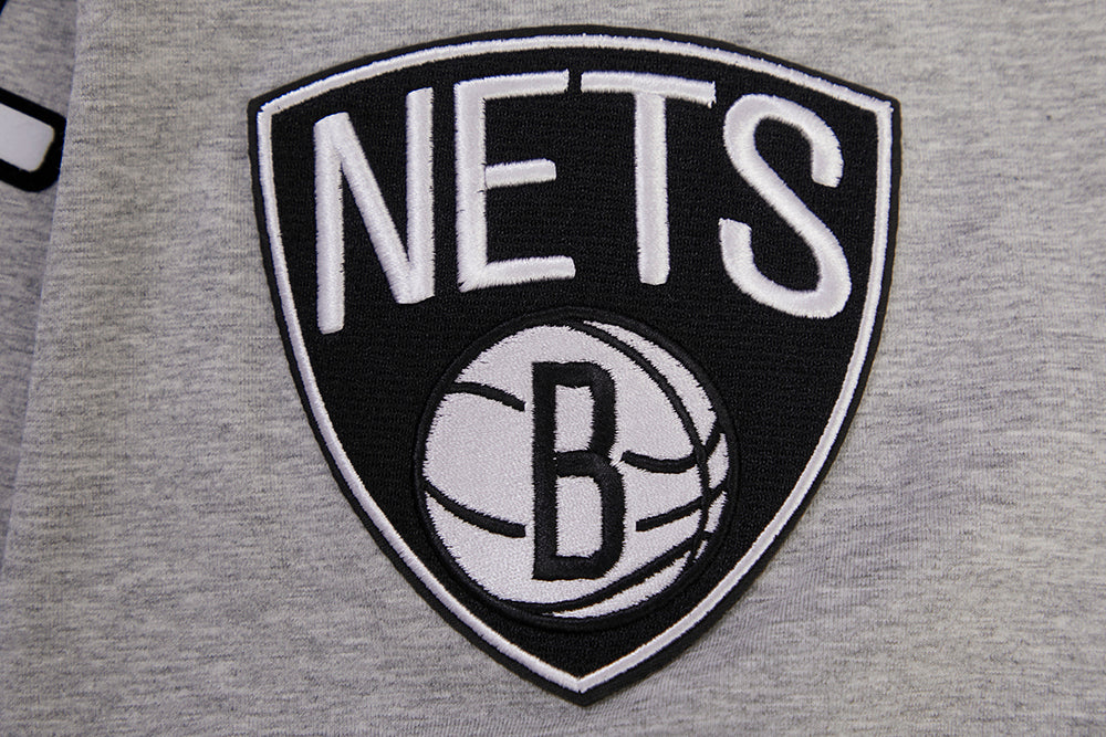 NBA BROOKLYN NETS CLASSIC BRISTLE MEN'S TEE (HEATHER GREY) - Image 6