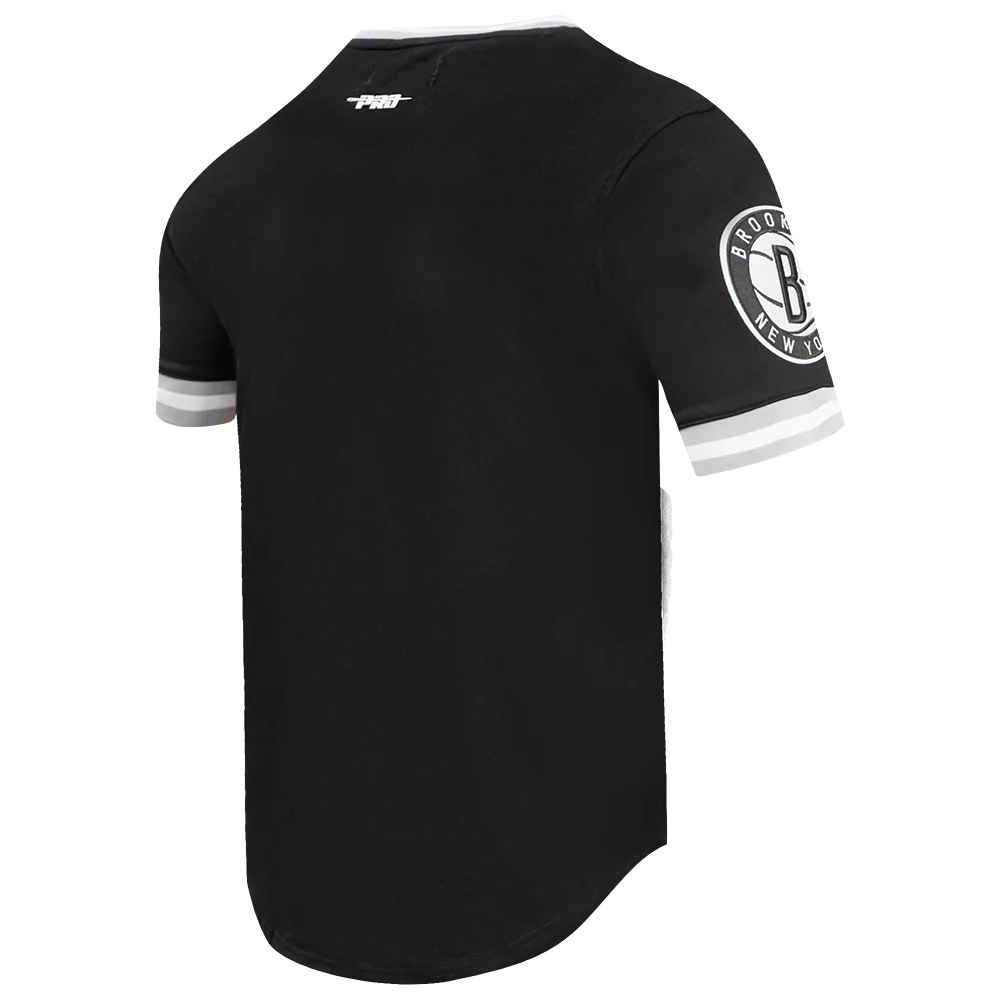 NBA BRROKLYN NETS RETRO CLASSIC MEN'S TEE (BLACK/GRAY) - Image 3