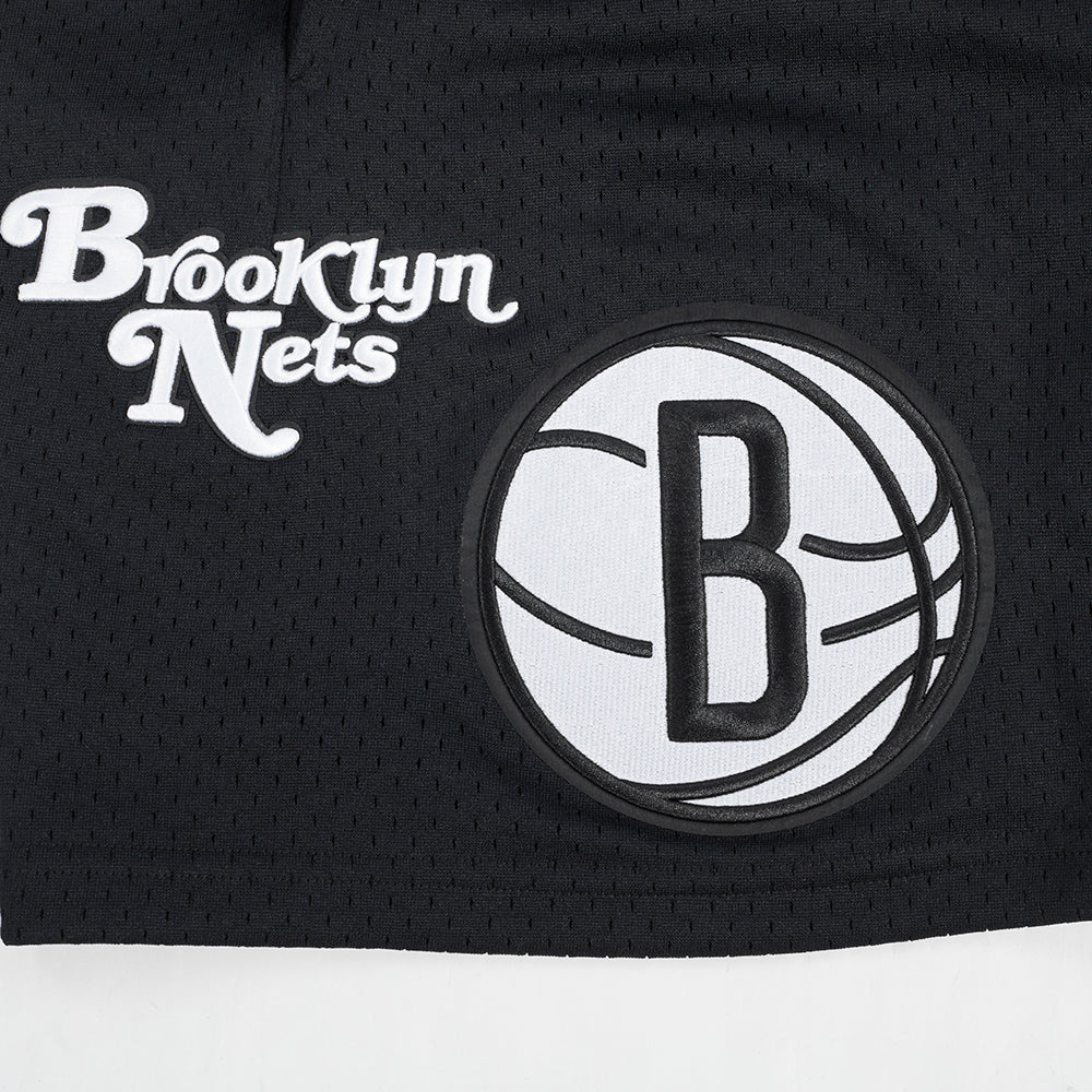 NBA BROOKLYN NETS SOUVENIR MEN'S MESH SHORT (BLACK) - Image 5