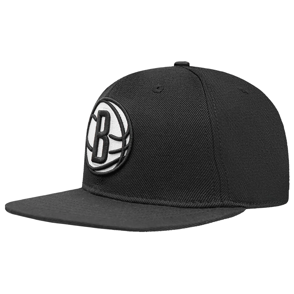 NBA BROOKLYN NETS SCRIPT TAIL WOOL SNAPBACK (BLACK) - Image 5