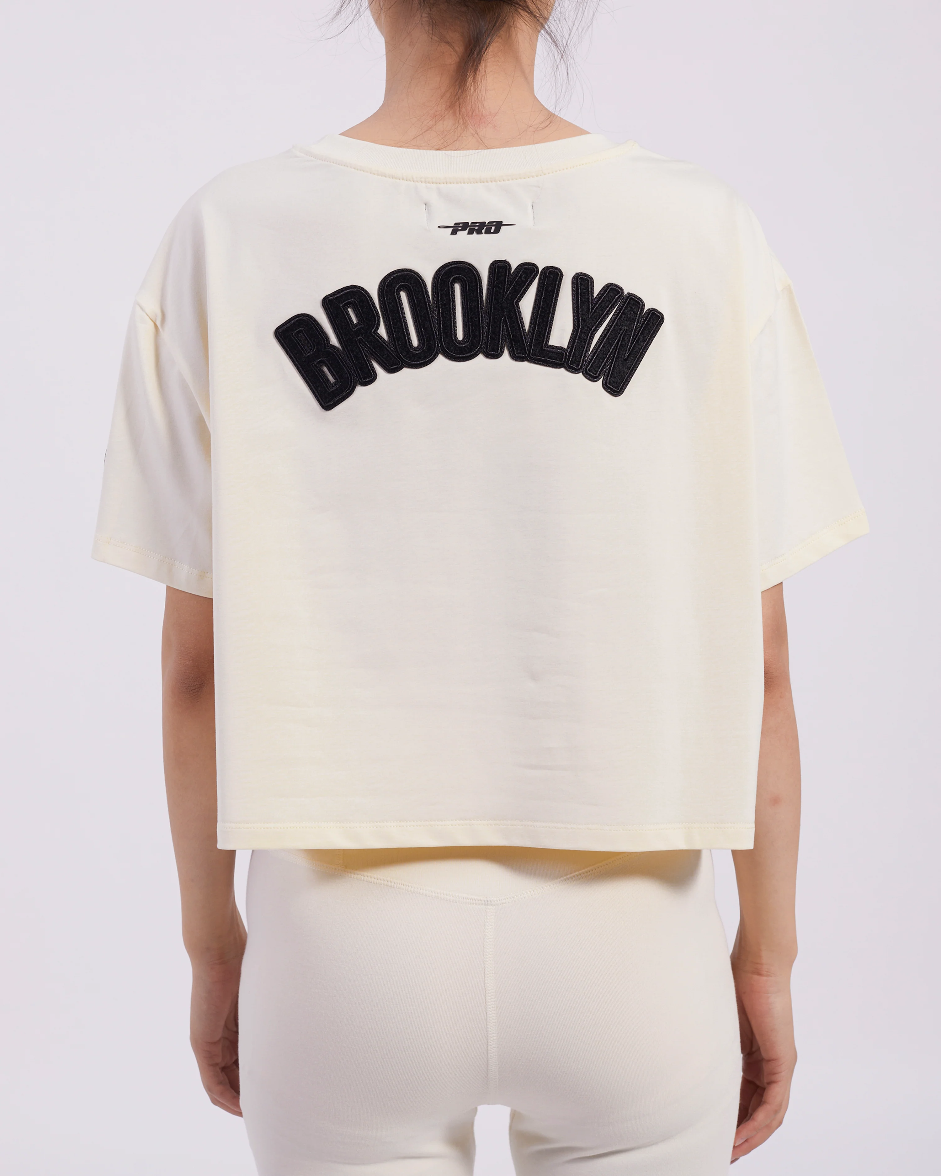 NBA BROOKLYN NETS TRIPLE TONAL SJ BOXY TEE (EGGSHELL) - Image 4