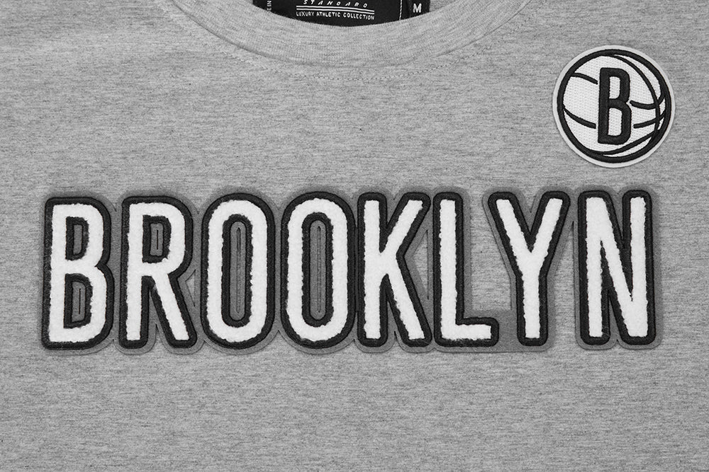 NBA BROOKLYN NETS CLASSIC SHORT SLEEVE WOMEN'S SLIM FIT TEE (HEATHER GREY) - Image 5