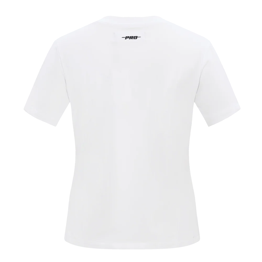 NBA BROOKLYN NETS CLASSIC SHORT SLEEVE WOMEN'S SLIM FIT TEE (WHITE) - Image 4