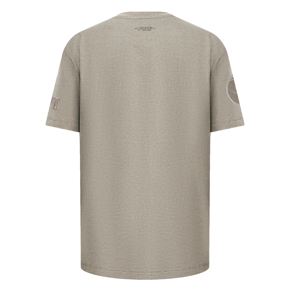 NBA BROOKLYN NETS NEUTRAL BIG BOYS SINGLE JERSEY TEE (TAUPE) - Image 3