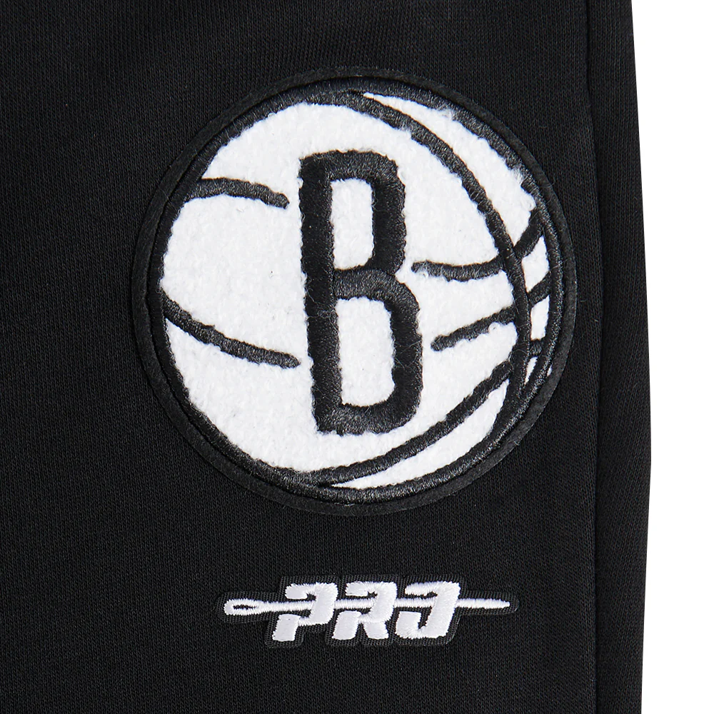 NBA BROOKLYN NETS CLASSIC BIG BOYS FLEECE SWEATPANT (BLACK) - Image 6