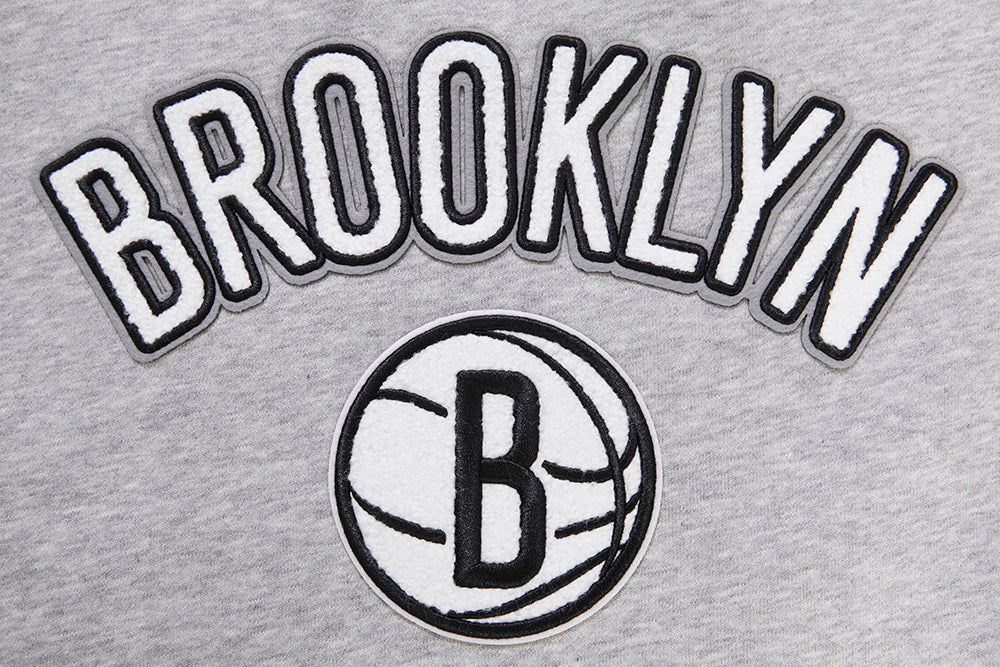 NBA BROOKLYN NETS CLASSIC WOMEN'S CREWNECK (HEATHER GREY) - Image 6