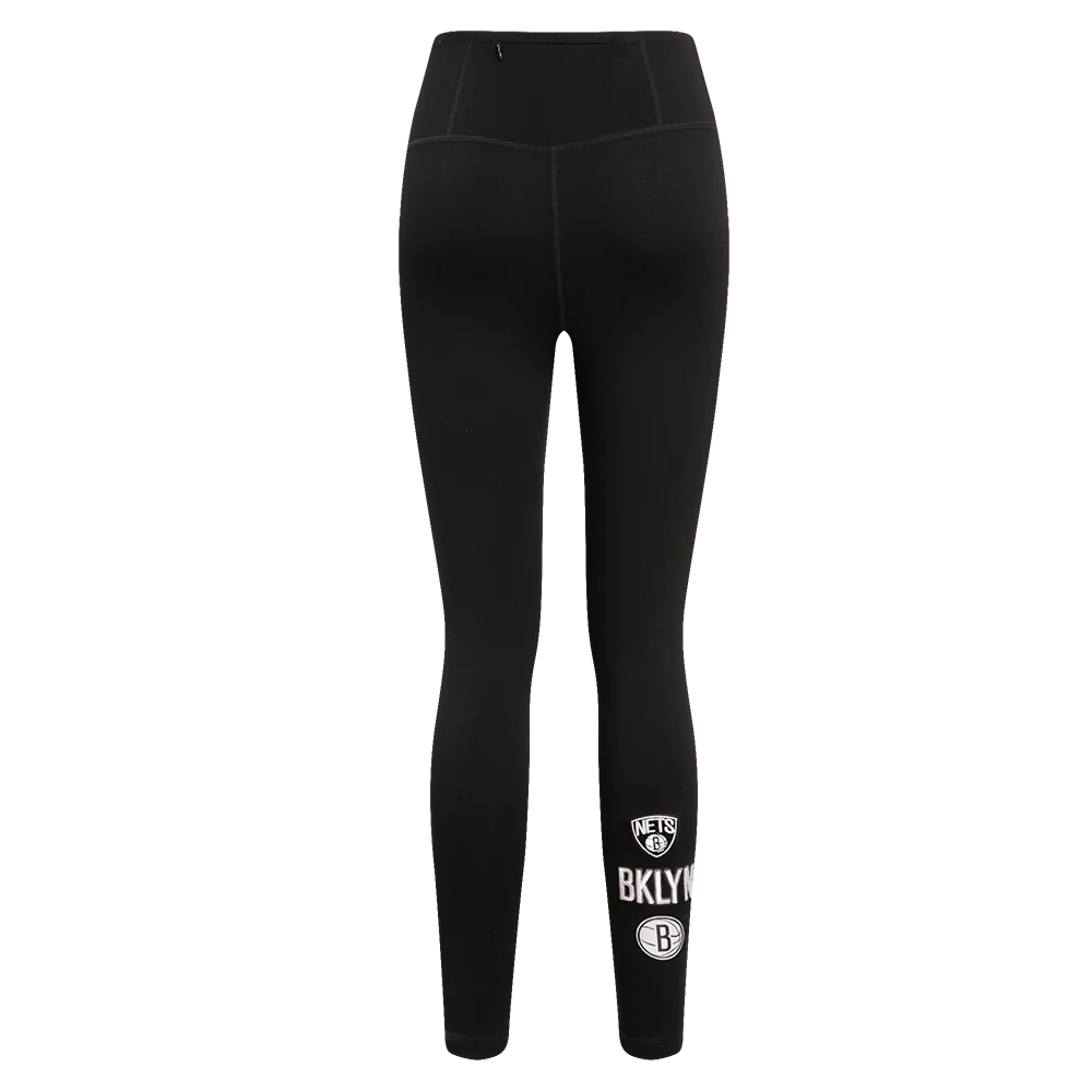 NBA BROOKLYN NETS RETRO CLASSIC WOMEN'S JERSEY LEGGING (BLACK) - Image 4