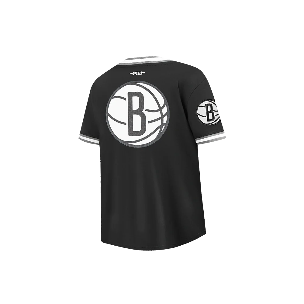 NBA BROOKLYN NETS CLASSIC LITTLE BOYS SHORT SLEEVE MESH TEE (BLACK/GRAY) - Image 4