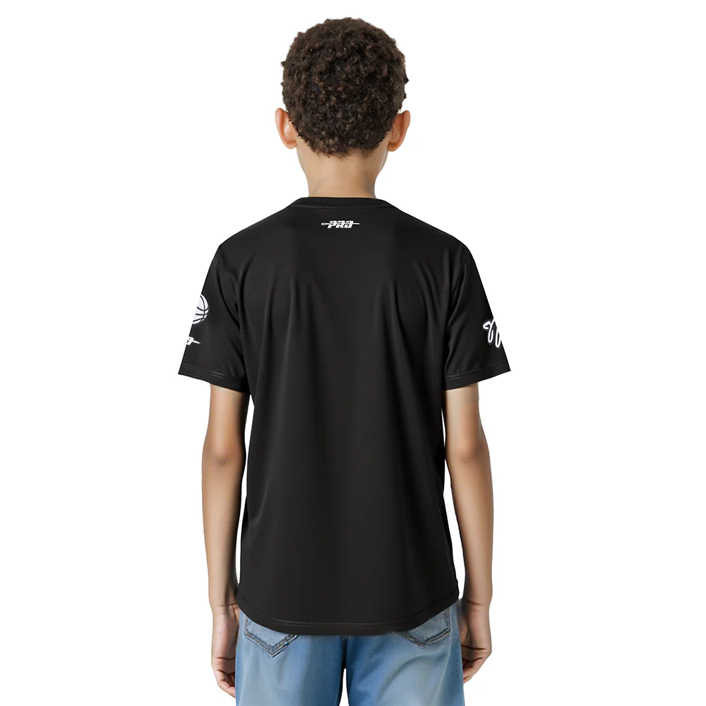NBA BROOKLYN NETS CLASSIC LITTLE BOYS SHORT SLEEVE TEE (BLACK) - Image 2