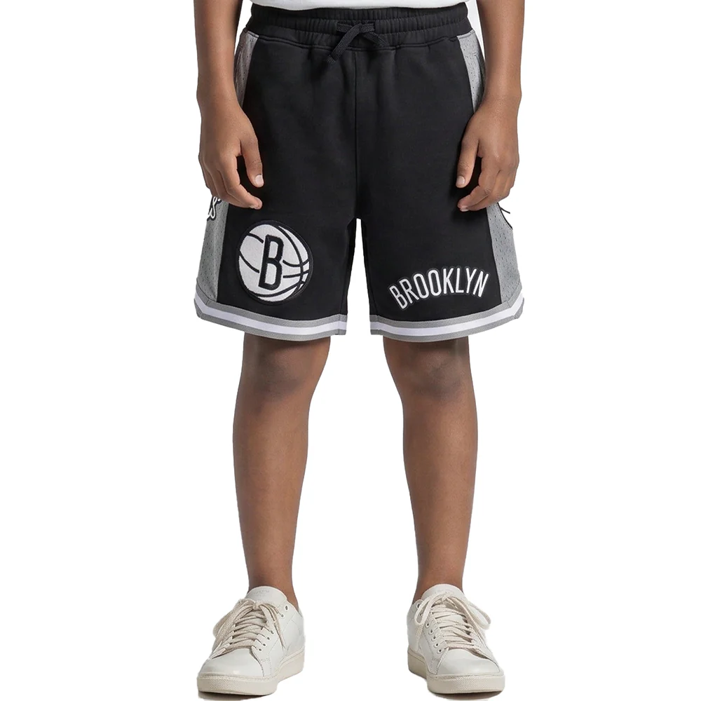 NBA BROOKLYN NETS CLASSIC LITTLE BOYS FLEECE 2.0 SHORT (BLACK/GRAY)